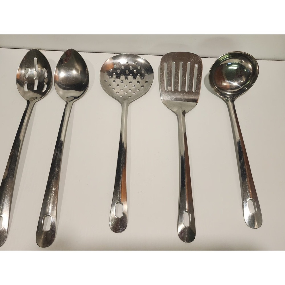 Kitchen Utensil Mixed Lot of 5 Unbranded  Stainless Steel Items (5)